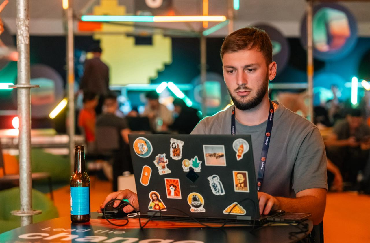 Aleksa at tech event